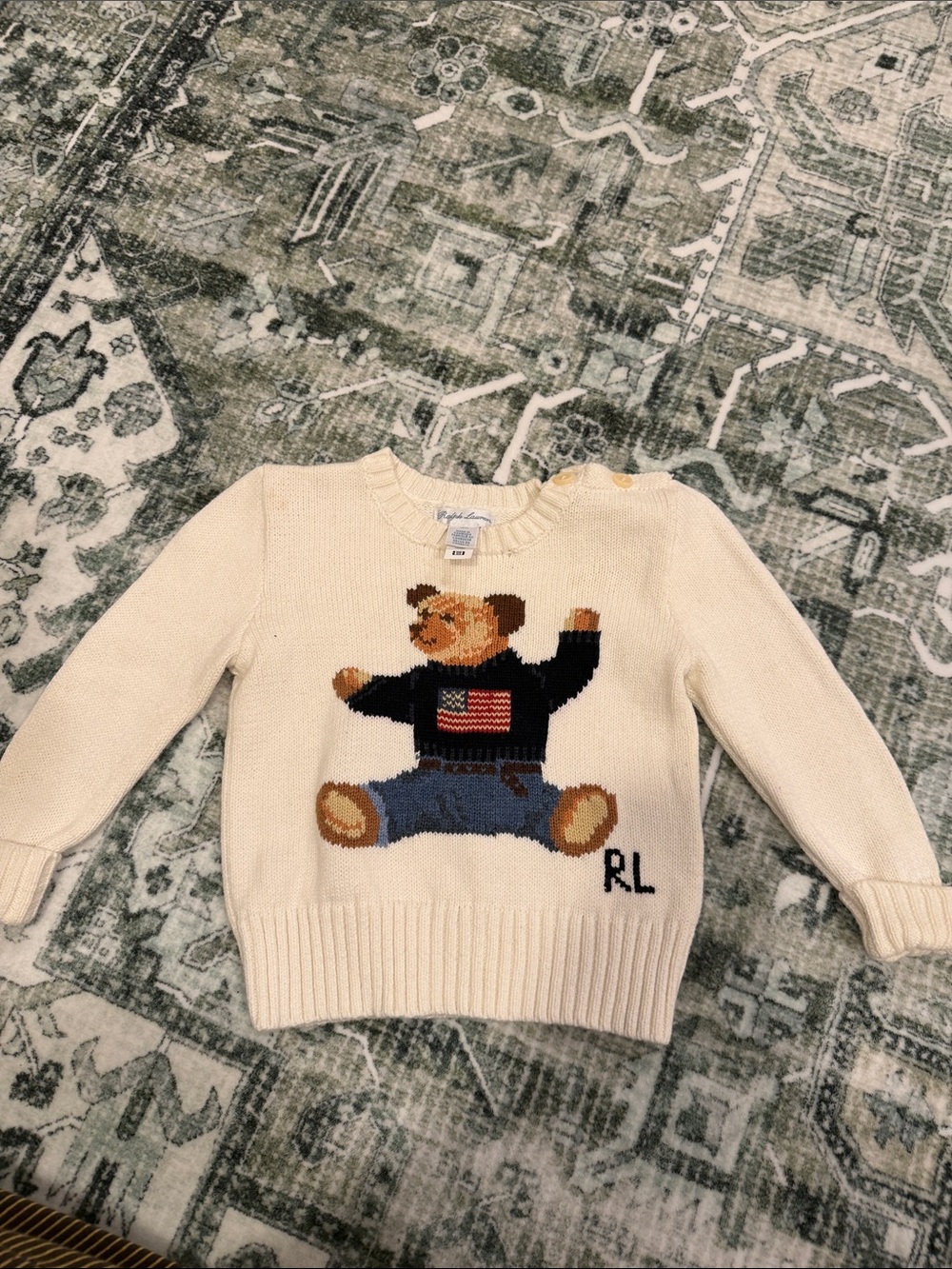 Ralph Lauren Bear baby sweater